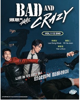 KOREAN DRAMA : BAD AND CRAZY 邪恶与疯狂 VOL.1-12 END 